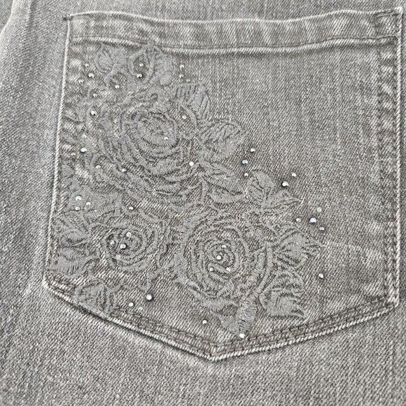 Glorai Vanderbuilt Jeans Womens 12 Amanda Missy Short Black Denim Straight Leg - Picture 9 of 10